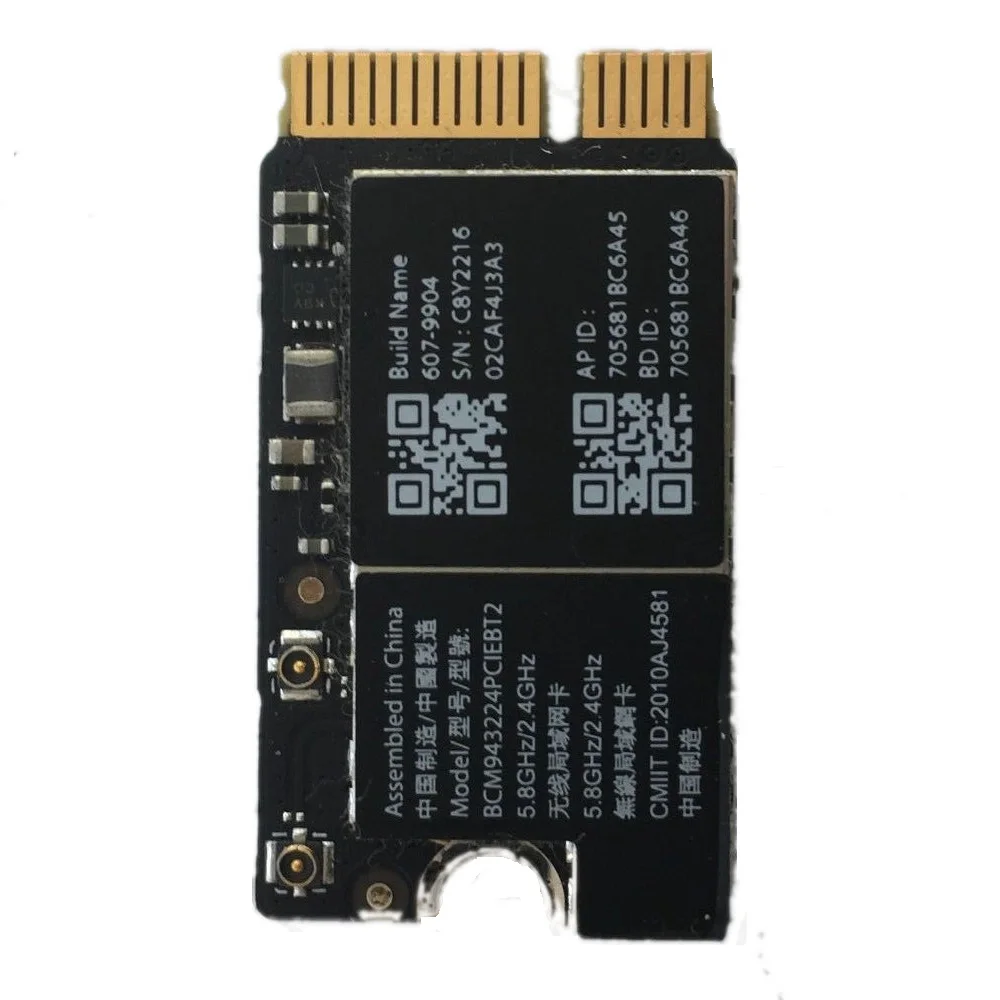 Wi-Fi беспроводная Bluetooth-карта BCM943224PCIEBT2 для Macbook Air 11 "A1370 A1465/13" A1369 A1466 2010 ~ 2012
Wi-Fi беспроводная Bluetooth-карта BCM943224PCIEBT2 для Macbook Air 11 "A1370 A1465/13" A1369 A1466 2010 ~ 2012