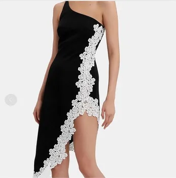 Fashion elegant women bandage dress one-shoulder black evening club party bodycon dresses rayon lace summer dress vestido
Fashion elegant women bandage dress one-shoulder black evening club party bodycon dresses rayon lace summer dress vestido
