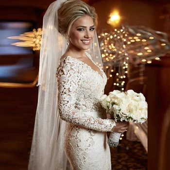 Fantastic Lace Mermaid Tulle Sexy Backless Long Sleeve Court Train Bride Dresses Robe De Mariee Sofuge Boho Dubai Arabic Abiti
Fantastic Lace Mermaid Tulle Sexy Backless Long Sleeve Court Train Bride Dresses Robe De Mariee Sofuge Boho Dubai Arabic Abiti
