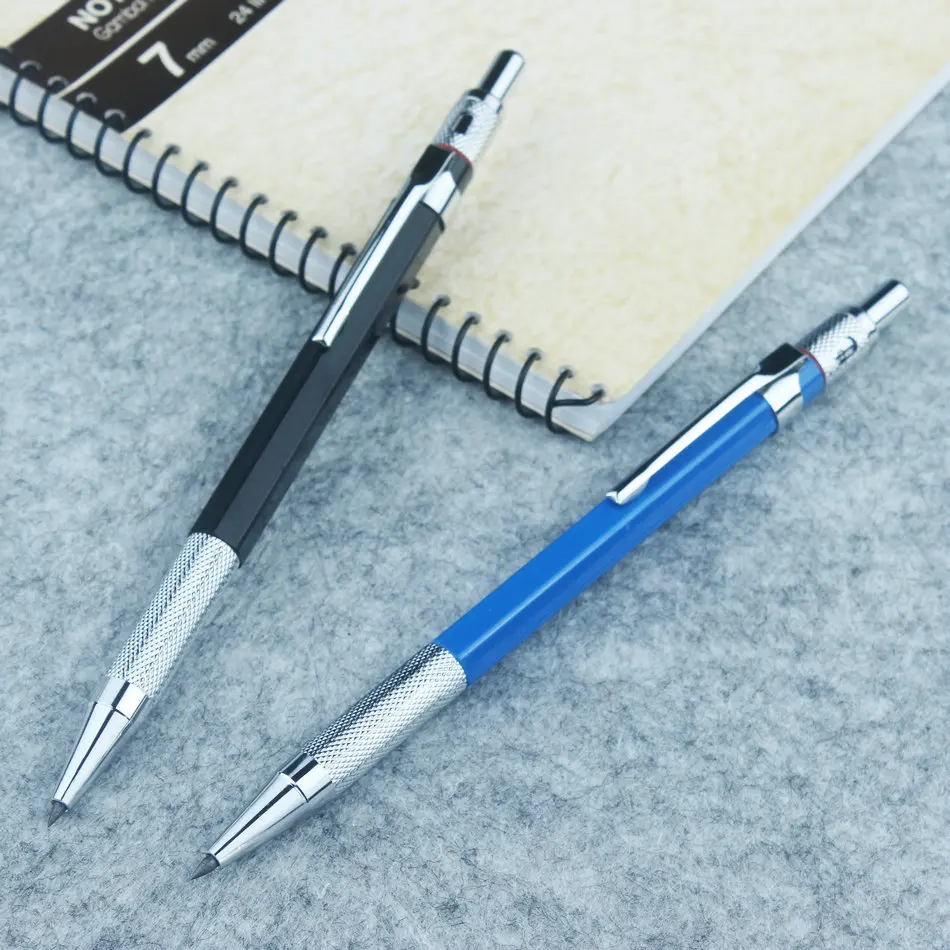 

Semi Metal Press Automatic Pencil 2mm Rough Core Drawing Design Low Center Of Gravity Automatic Pencil 2.0mm Mechanical Pencil