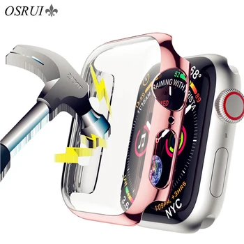 

Screen Protective Case for Apple Watch 4 5 3 iwatch band 42mm 44mm 38mm 40mm Shatter-Resistant Shell Frame Protector Cover