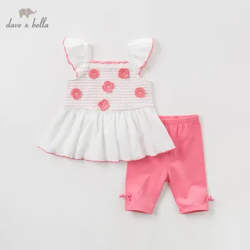 DBA9381 Dave bella summer baby girl clothing sets cute floral children suits infant high quality clothes girls pullover outfit
DBA9381 Dave bella summer baby girl clothing sets cute floral children suits infant high quality clothes girls pullover outfit