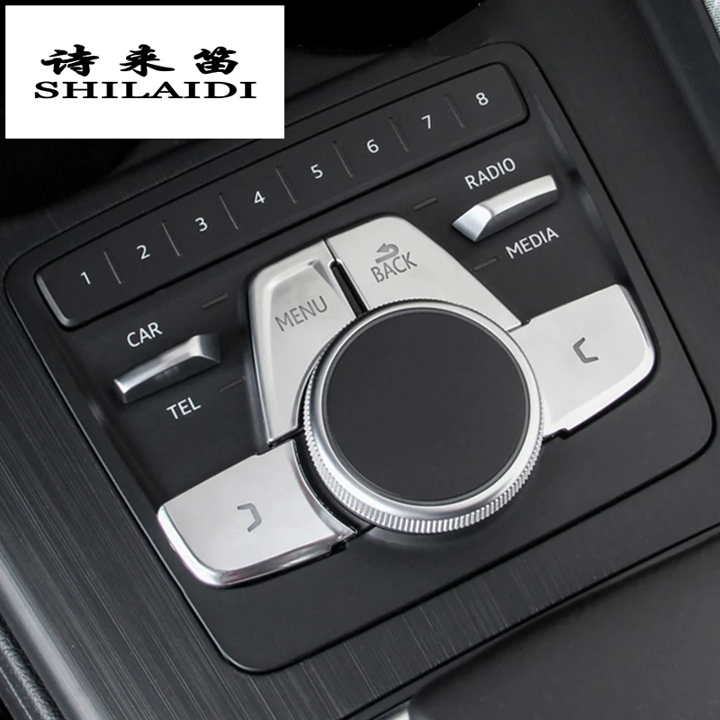 Car Styling For Audi A4 B9 A5 Gears Shift Panel Covers multimedia BLCk MENU buttons decoration Sticker Interior auto Accessories
Car Styling For Audi A4 B9 A5 Gears Shift Panel Covers multimedia BLCk MENU buttons decoration Sticker Interior auto Accessories