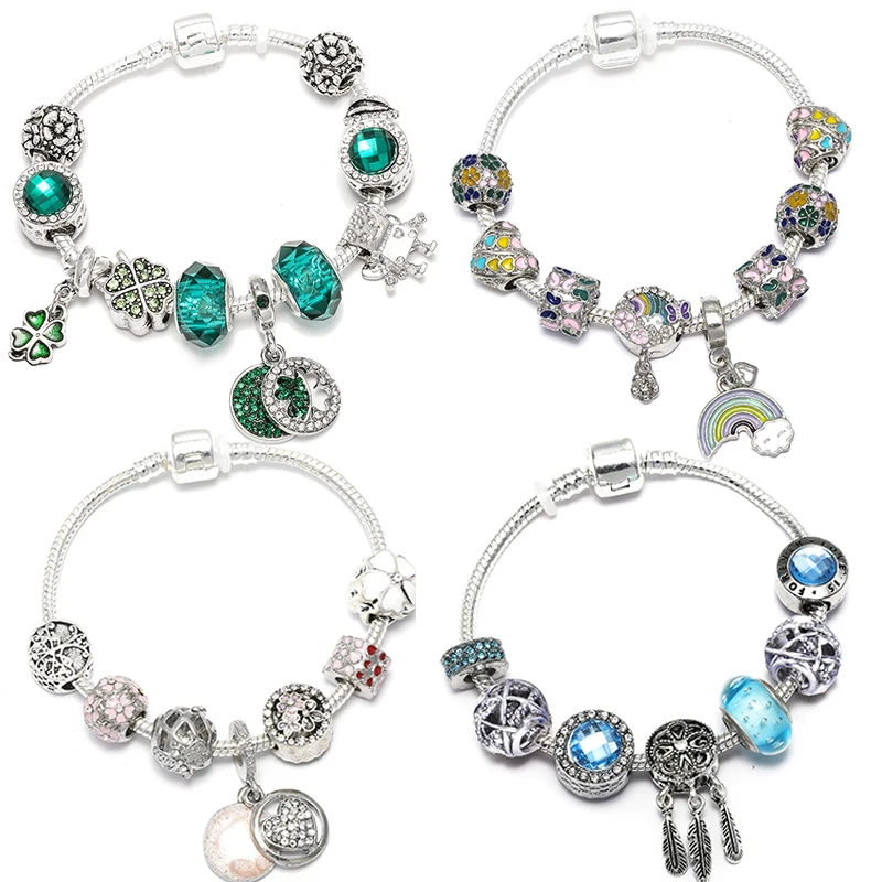 BAOPON Fashion Green Charms Bracelet DIY Alloy Crystal Flower Fairy Beads European Fine Bracelets Handmade Jewelry Pulseras
BAOPON Fashion Green Charms Bracelet DIY Alloy Crystal Flower Fairy Beads European Fine Bracelets Handmade Jewelry Pulseras