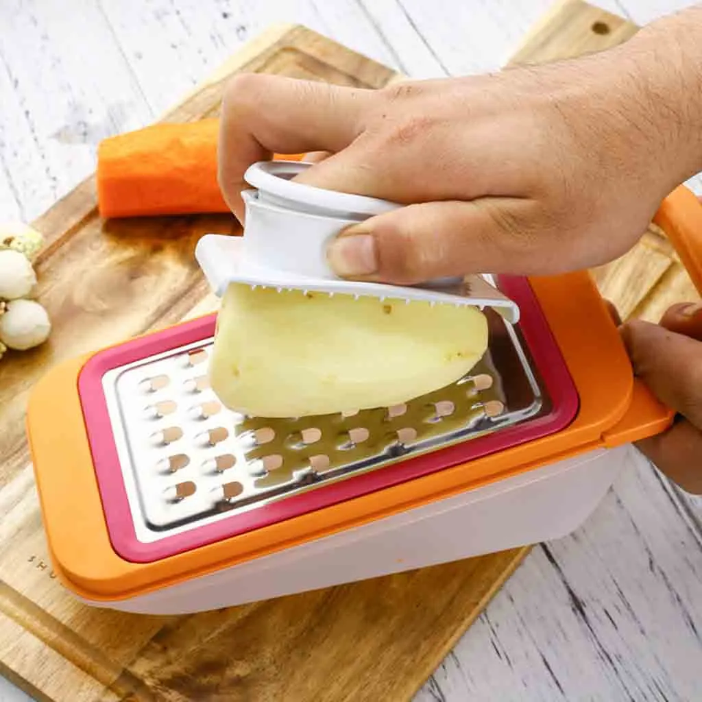 Multi-function Detachable Anti-cutting Rotary Kitchen Tool Vegetable Fruit Potato Carrot Radish Grater Cutter Finger Protector
Multi-function Detachable Anti-cutting Rotary Kitchen Tool Vegetable Fruit Potato Carrot Radish Grater Cutter Finger Protector