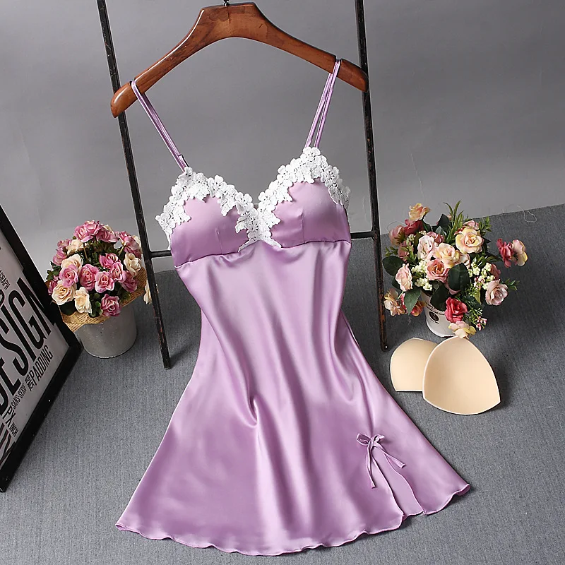 

Sexy pink Womens Silky Nightwear Nightdress Nighty Mini Nightgown Suspender Skirt Sleepwear Rayon Sleeveless For Female M-XL