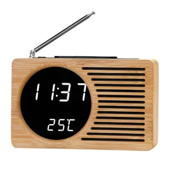 2019 New Table FM Radio Alarm Clock Digital Bedside Alarm Clocks Desktop Digital Bamboo Wecker LED Display Sound Control
2019 New Table FM Radio Alarm Clock Digital Bedside Alarm Clocks Desktop Digital Bamboo Wecker LED Display Sound Control