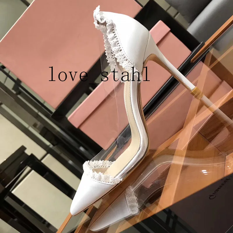 2019 lovestahl summer woman Genuine Leather stitching PVC transparent high heel lace flower tip wedding party shoes
2019 lovestahl summer woman Genuine Leather stitching PVC transparent high heel lace flower tip wedding party shoes