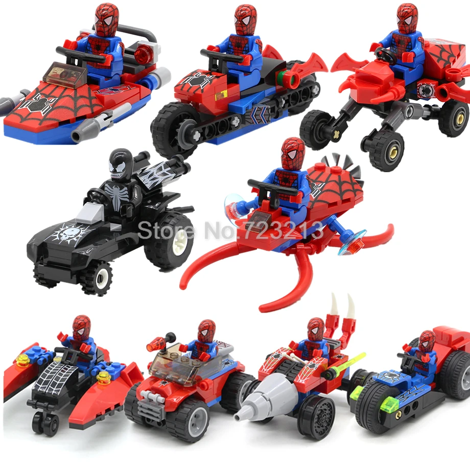 Single Spider Man Figure Motorcycle Venom Scanes Spiderman Marvel Super Hero Model Building Blocks Set Bricks Toys
Single Spider Man Figure Motorcycle Venom Scanes Spiderman Marvel Super Hero Model Building Blocks Set Bricks Toys