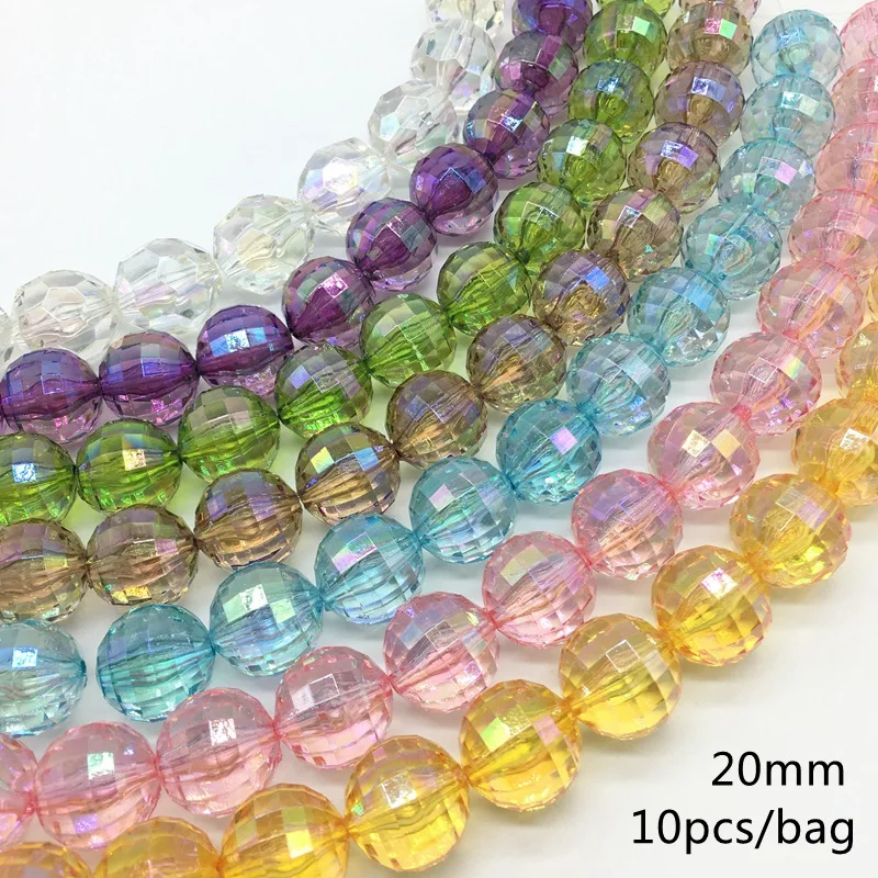 AB Rainbow section Beads cut surface Acrylic Transparent Bride hair DIY Beads For Jewelry Making Handmade Crafts 20mm
AB Rainbow section Beads cut surface Acrylic Transparent Bride hair DIY Beads For Jewelry Making Handmade Crafts 20mm