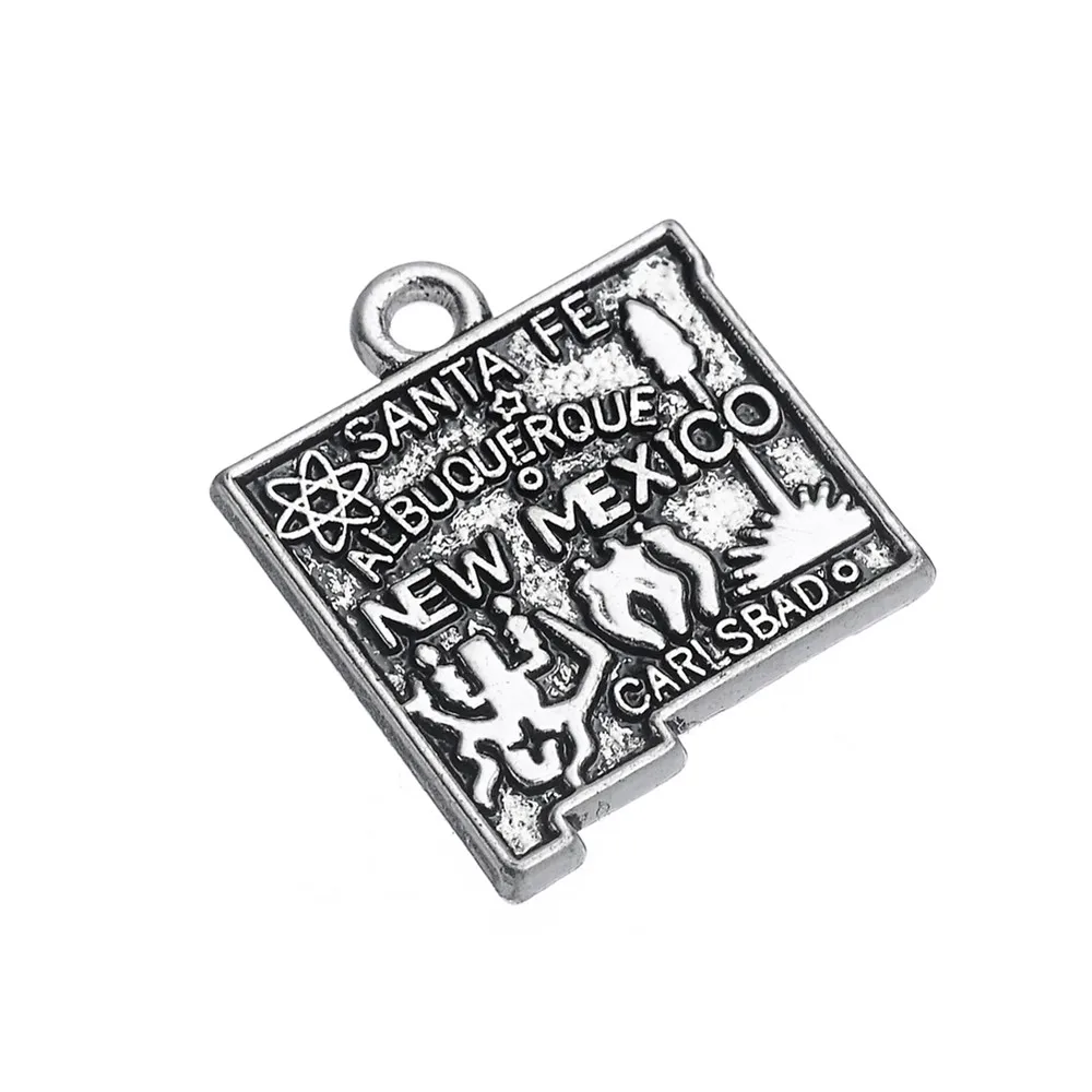 10pcs Charms Usa State Map New Mexico 16.1x19.1mm Antique Silver Pendant Usa State Map New Mexico Charms For Jewelry Making
10pcs Charms Usa State Map New Mexico 16.1x19.1mm Antique Silver Pendant Usa State Map New Mexico Charms For Jewelry Making