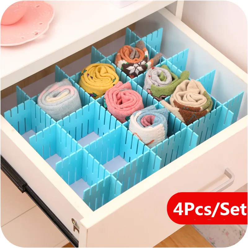 DIY 4Pcs Free Combination Drawer Divider Household Storage Organizer Partition Board Grid Socks Underwear Partition Lattice 66
DIY 4Pcs Free Combination Drawer Divider Household Storage Organizer Partition Board Grid Socks Underwear Partition Lattice 66