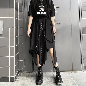 LMCAVASUN Punk Skirt Women Streetwear Stitching Buckle Skirt Irregular Skirt 2019 New Loose Casual Long Skirt Fashion
LMCAVASUN Punk Skirt Women Streetwear Stitching Buckle Skirt Irregular Skirt 2019 New Loose Casual Long Skirt Fashion
