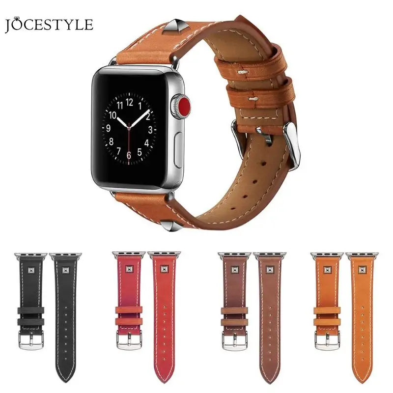 Soft Leather Watch Band Bracelet Strap with Metal Rivet Adjustable Watch Band for Apple iWatch Series 1 2 3
Soft Leather Watch Band Bracelet Strap with Metal Rivet Adjustable Watch Band for Apple iWatch Series 1 2 3