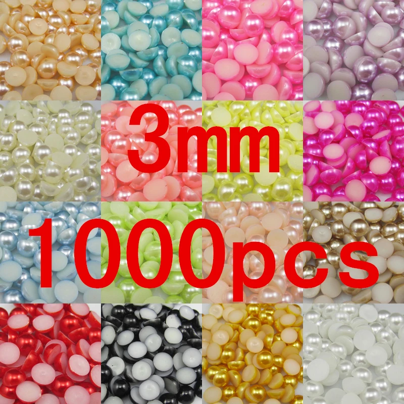 1000pcs/bag 3mm Pearl Cabochon Flat Back ABS semicircle Beads ABS Perles Jewelry Findings DIY Phone Case Hair Bow Free Shipping
1000pcs/bag 3mm Pearl Cabochon Flat Back ABS semicircle Beads ABS Perles Jewelry Findings DIY Phone Case Hair Bow Free Shipping