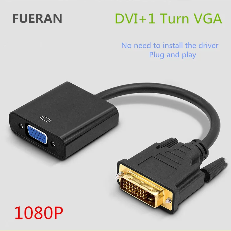 FUERAN Dvi Turn Vga Line 24 + 1 Adapter Computer Transfer Display Converter With Chip Conversion Head
FUERAN Dvi Turn Vga Line 24 + 1 Adapter Computer Transfer Display Converter With Chip Conversion Head