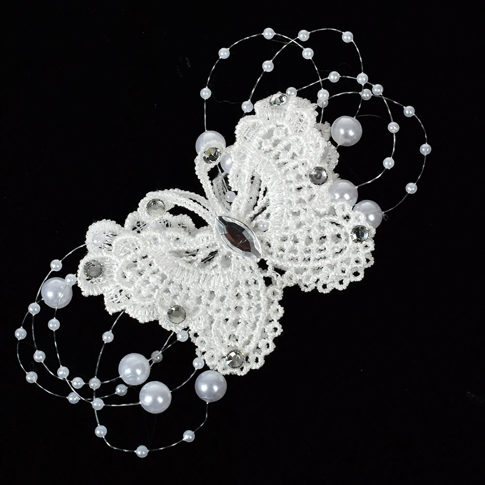 Lace Crystal Bead Bridal Jewelry Wedding Handmade Pearl Butterfly Hair Clip Pin Girls Hair Accessories
Lace Crystal Bead Bridal Jewelry Wedding Handmade Pearl Butterfly Hair Clip Pin Girls Hair Accessories