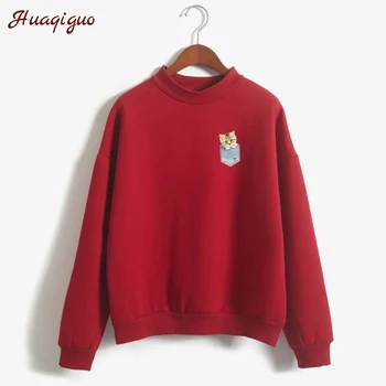 Kawaii Pocket Kitten Printed Long-sleeve Sweatshirt Harajuku Style Women Autumn Cute Thick Hoodies Loose Casual Cartoon Pullover
Kawaii Pocket Kitten Printed Long-sleeve Sweatshirt Harajuku Style Women Autumn Cute Thick Hoodies Loose Casual Cartoon Pullover