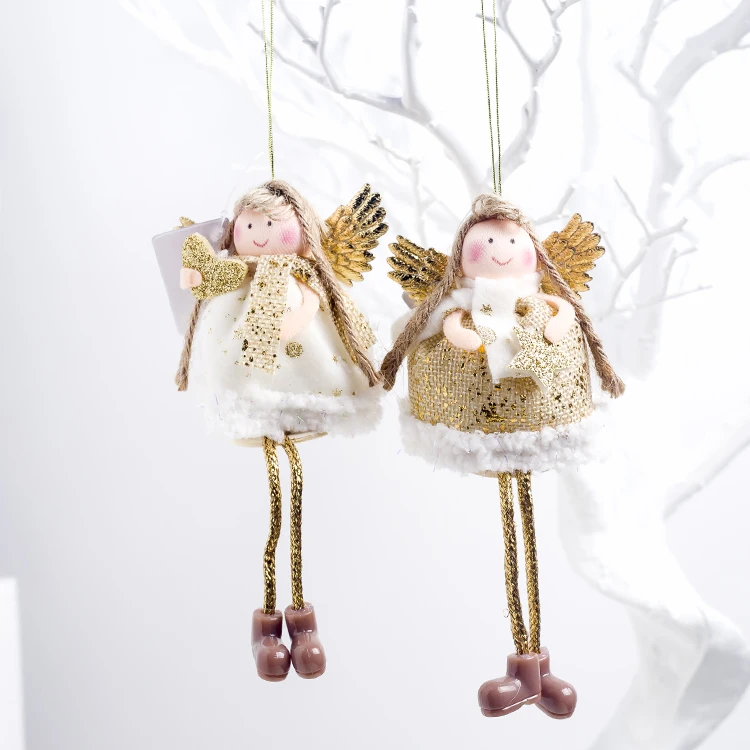 Angel Girl Christmas Doll for Christmas Tree Decorations Gold Silver Heart Star Style Christmas Pendant Toy Xmas Drop Ornaments
Angel Girl Christmas Doll for Christmas Tree Decorations Gold Silver Heart Star Style Christmas Pendant Toy Xmas Drop Ornaments