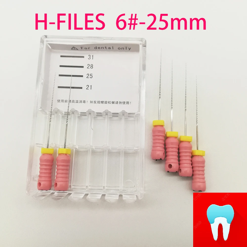 6pcs 6#-25mm Dental Protaper Files Root Canal Dentist Materials Dentistry Instruments Hand Use Stainless Steel H Files
6pcs 6#-25mm Dental Protaper Files Root Canal Dentist Materials Dentistry Instruments Hand Use Stainless Steel H Files