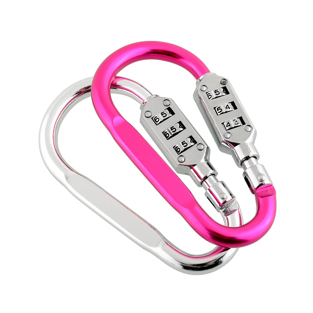 3-Digit Combination Padlock Travel Suitcase Bike Bicycle Lock Carabiner