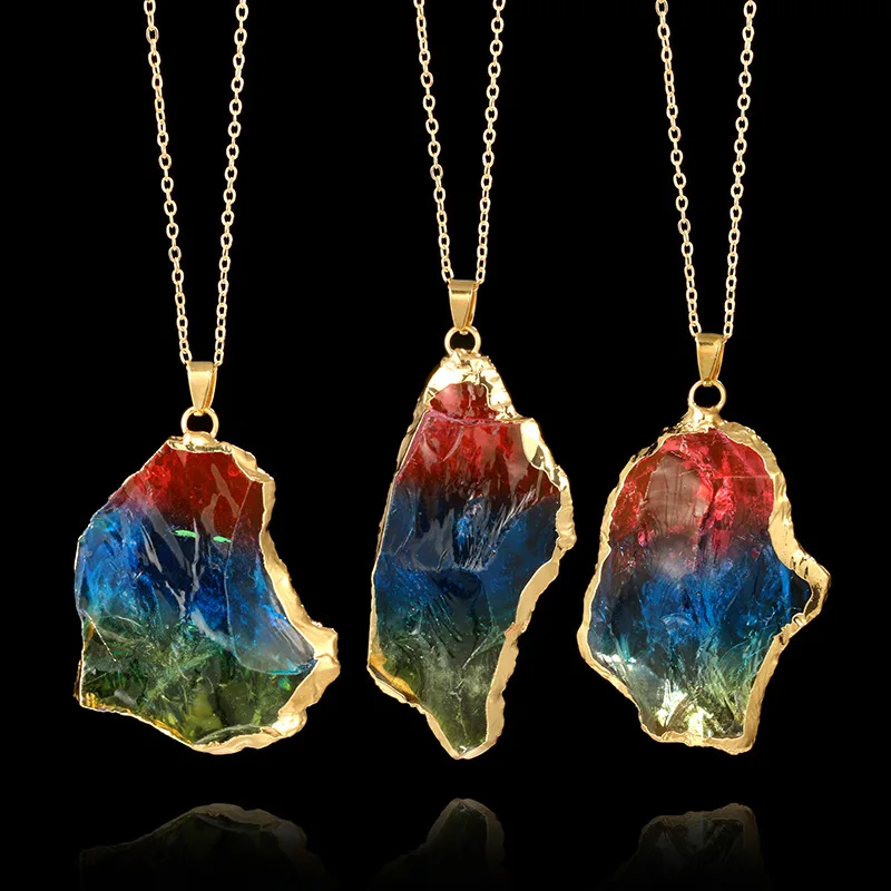 Charms Colorful 100% Natural Stone Pendant Necklace Irregular Quartz Jewelry Collar Bijoux Choker Steampunk Pendants Chain A0372
Charms Colorful 100% Natural Stone Pendant Necklace Irregular Quartz Jewelry Collar Bijoux Choker Steampunk Pendants Chain A0372