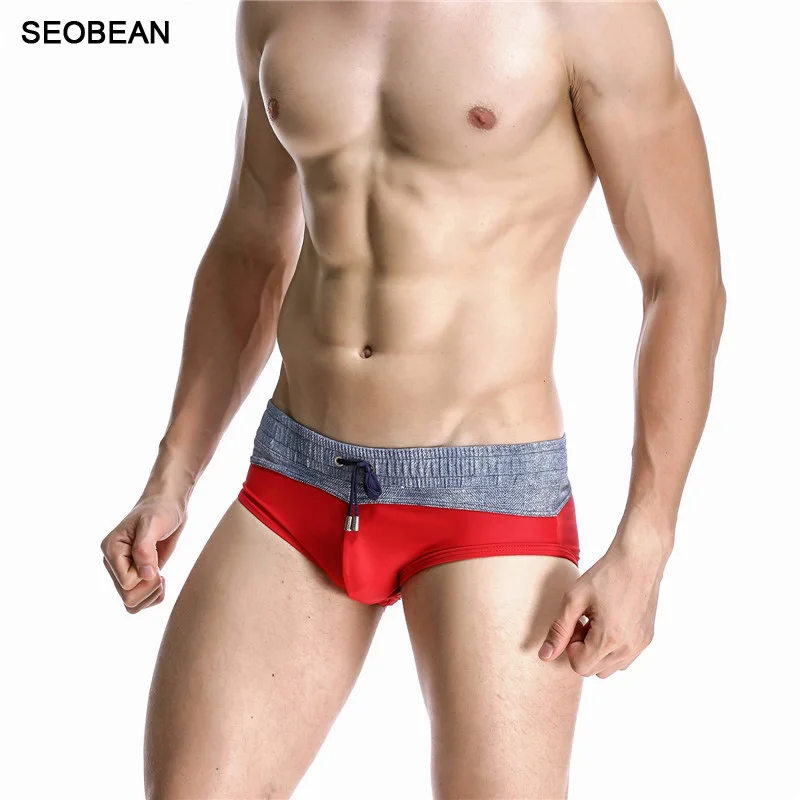 Y142 SEOBEAN sexy low rise swimwear men's swim short briefs patchwork swimsuit gay men sunga board swimming shorts 5 color
Y142 SEOBEAN sexy low rise swimwear men's swim short briefs patchwork swimsuit gay men sunga board swimming shorts 5 color