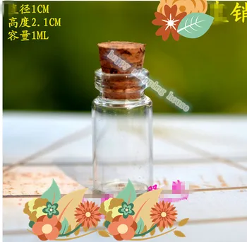 1ML Transparent small glass bottle with corks stopper decorative Mini Wising bottle For pendants &home storage bottle A024
1ML Transparent small glass bottle with corks stopper decorative Mini Wising bottle For pendants &home storage bottle A024