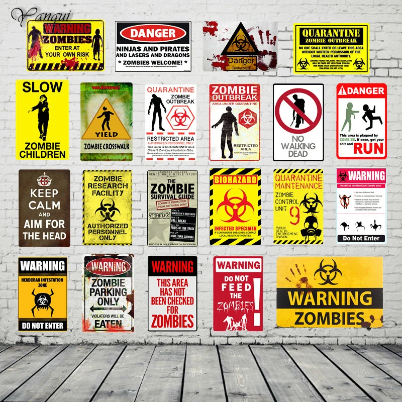 20x30CM Personalized Custom Home Bar Pub Cafe Metal Signs Warning Zombies Print Poster Vintage Decor Wall Plaque YQZ079
20x30CM Personalized Custom Home Bar Pub Cafe Metal Signs Warning Zombies Print Poster Vintage Decor Wall Plaque YQZ079