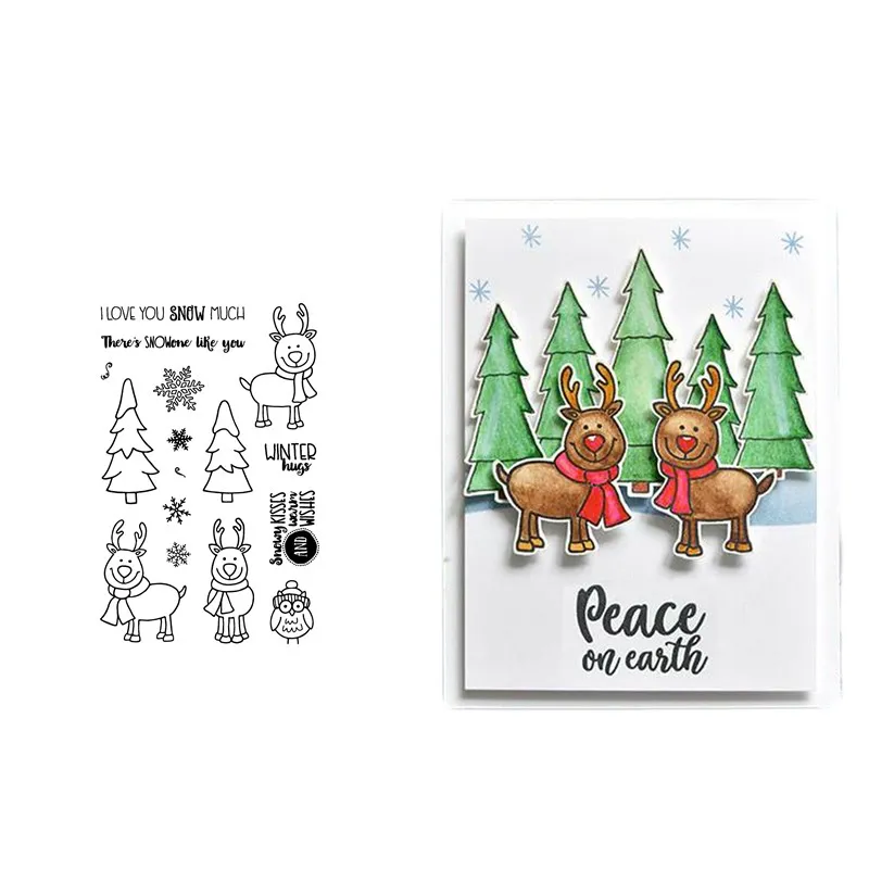 MERRY CHRISTMAS DEER TREE Transparent Clear Silicone Stamp/Seal for DIY scrapbooking/photo album Decorative clear stamp sheets
MERRY CHRISTMAS DEER TREE Transparent Clear Silicone Stamp/Seal for DIY scrapbooking/photo album Decorative clear stamp sheets