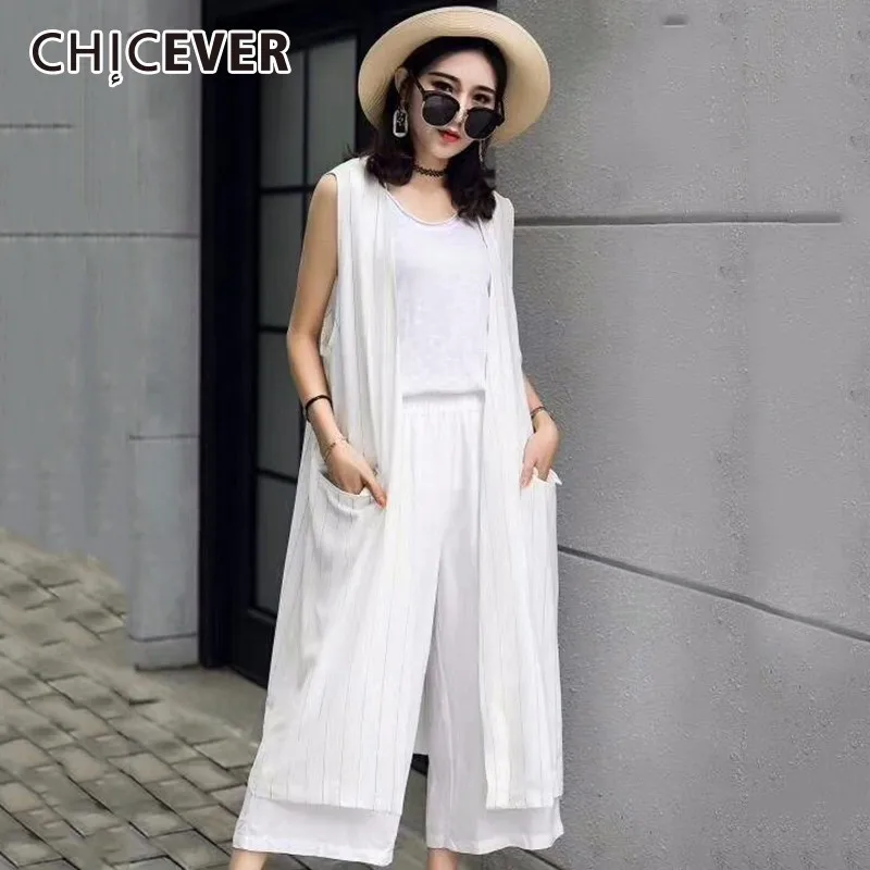 CHICEVER Summer Waistcoat For Women Sleveless Vest Coats Female Loose Big Size Open Stitch Women's Vest Clothes Fashion New 2019
CHICEVER Summer Waistcoat For Women Sleveless Vest Coats Female Loose Big Size Open Stitch Women's Vest Clothes Fashion New 2019