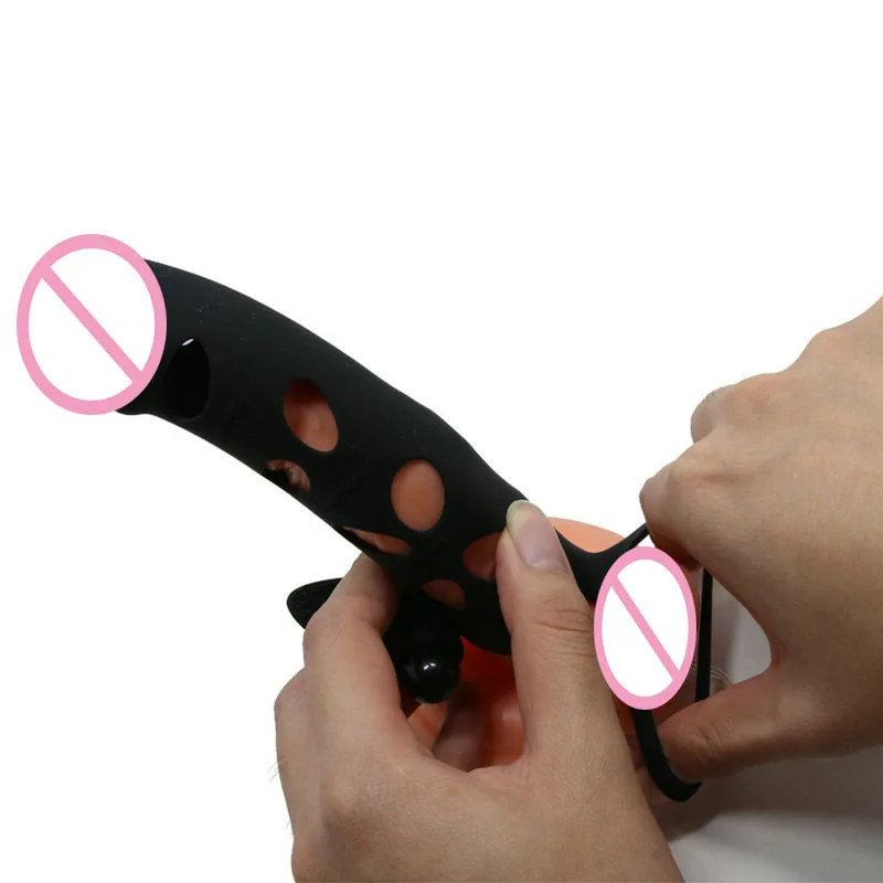 Reusable Condom Male Lock Cock Ring Penis Delay Lasting Exlarger Vibrator Realistic Penis Sleeve Penis Extension Set For Man O2