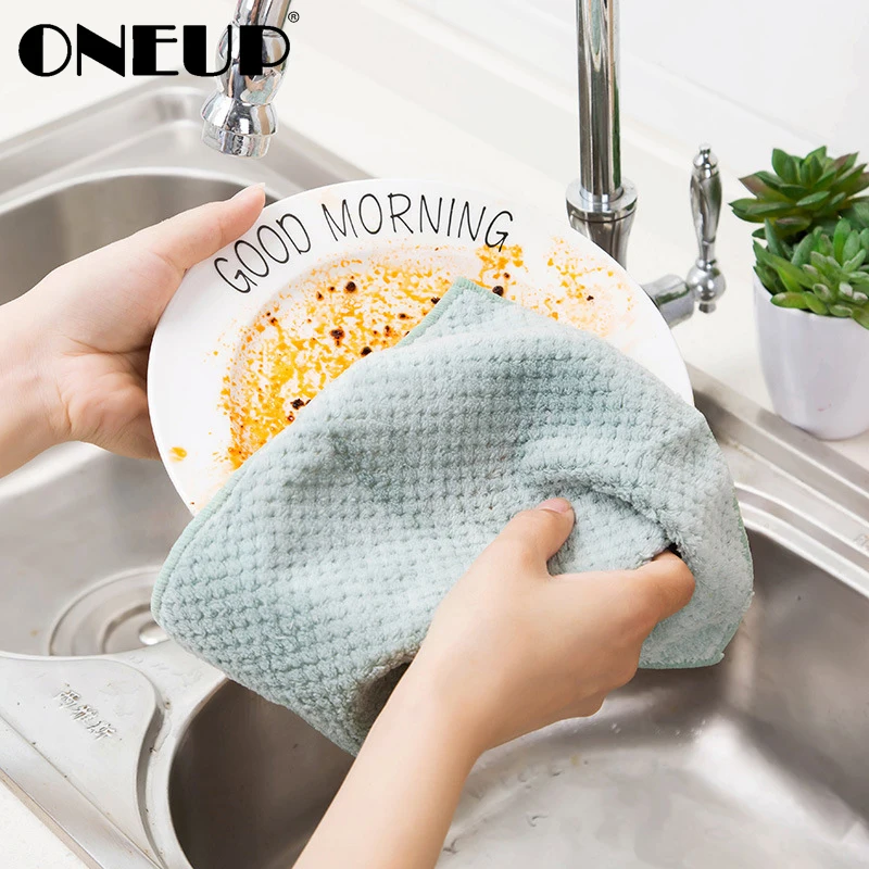 ONEUP Home Kitchen Towel Super Absorbent Microfiber Tableware Clean Wash Dish Cloth Sink Wipe Coral Fleece Cleaning Towels Tools
ONEUP Home Kitchen Towel Super Absorbent Microfiber Tableware Clean Wash Dish Cloth Sink Wipe Coral Fleece Cleaning Towels Tools