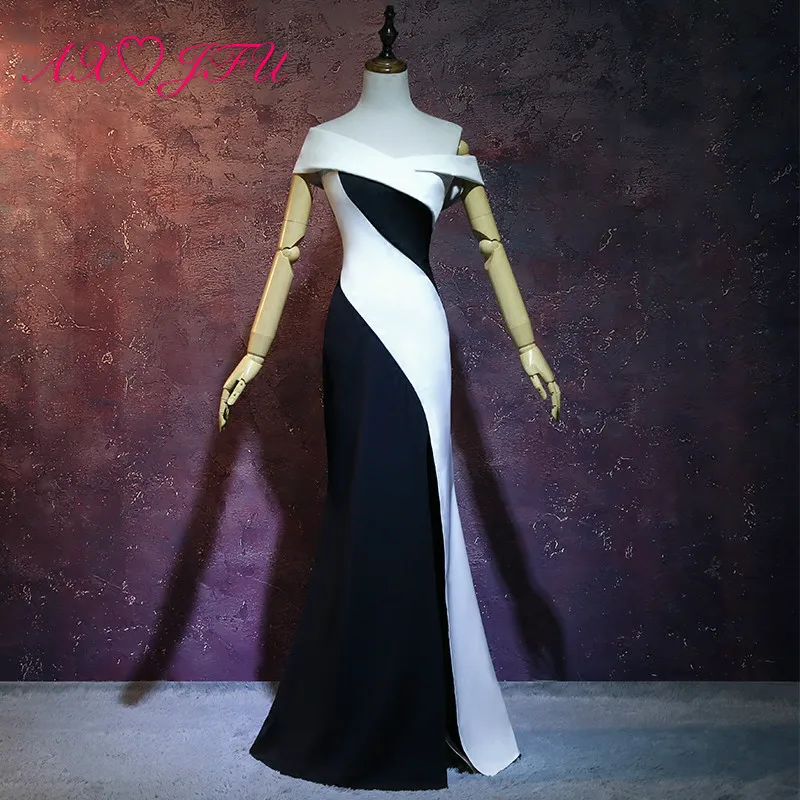 AXJFU princess white and black evening dress sexy boat neck turkey vintage evening dress luxury black trumpet evening dress
AXJFU princess white and black evening dress sexy boat neck turkey vintage evening dress luxury black trumpet evening dress