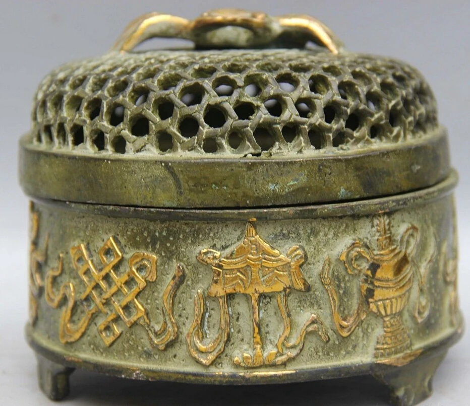 song voge gem S2455 5 Marked Chinese Bronze Gold 8 Auspicious Symbol Crab Incense Burner Censer
song voge gem S2455 5 Marked Chinese Bronze Gold 8 Auspicious Symbol Crab Incense Burner Censer