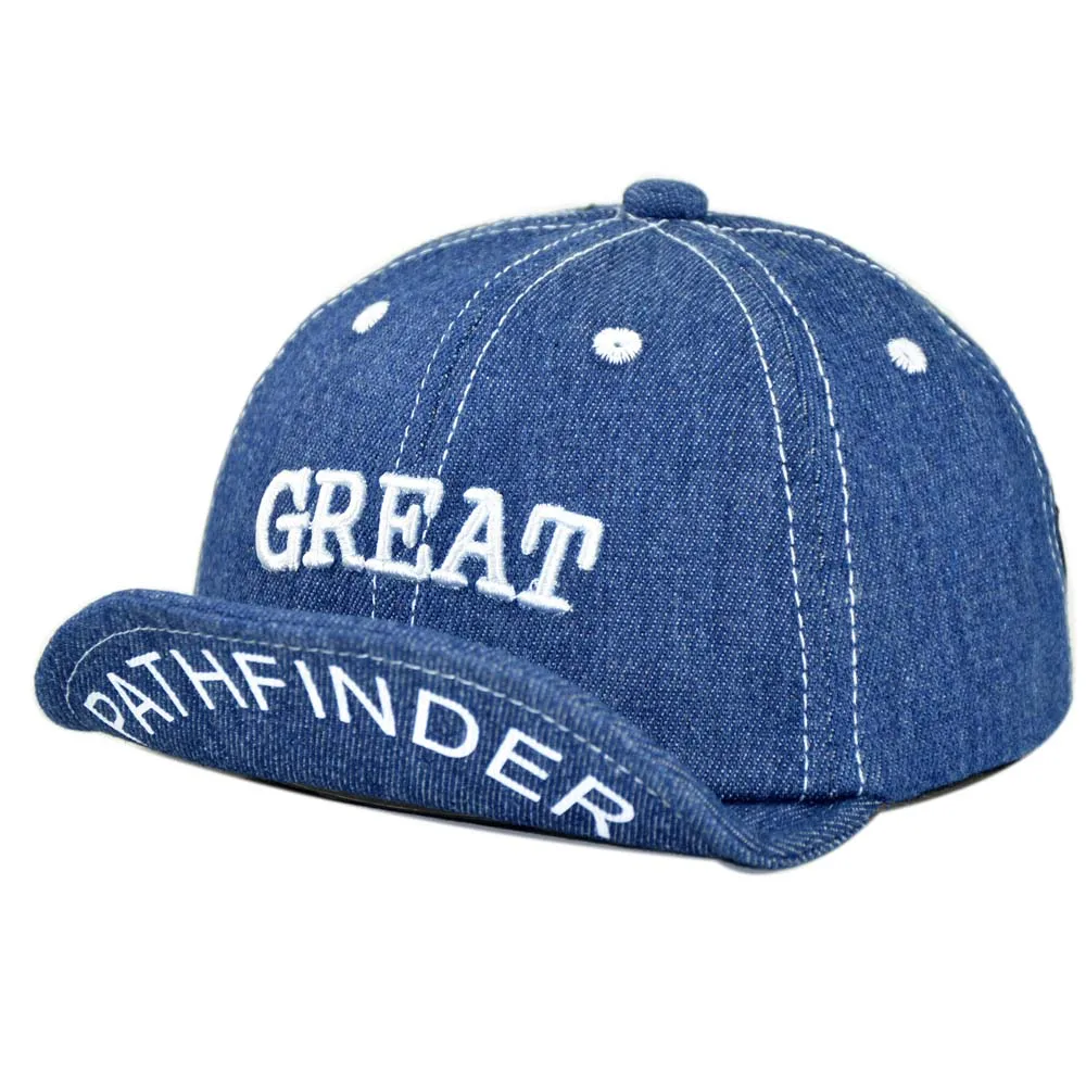 Baby Hat Denim Baseball Cap Boys GREAT Letters Embroidery Snapbacks for Girls Outdoor Summer Sun Hat with Adjustable Velcro
Baby Hat Denim Baseball Cap Boys GREAT Letters Embroidery Snapbacks for Girls Outdoor Summer Sun Hat with Adjustable Velcro