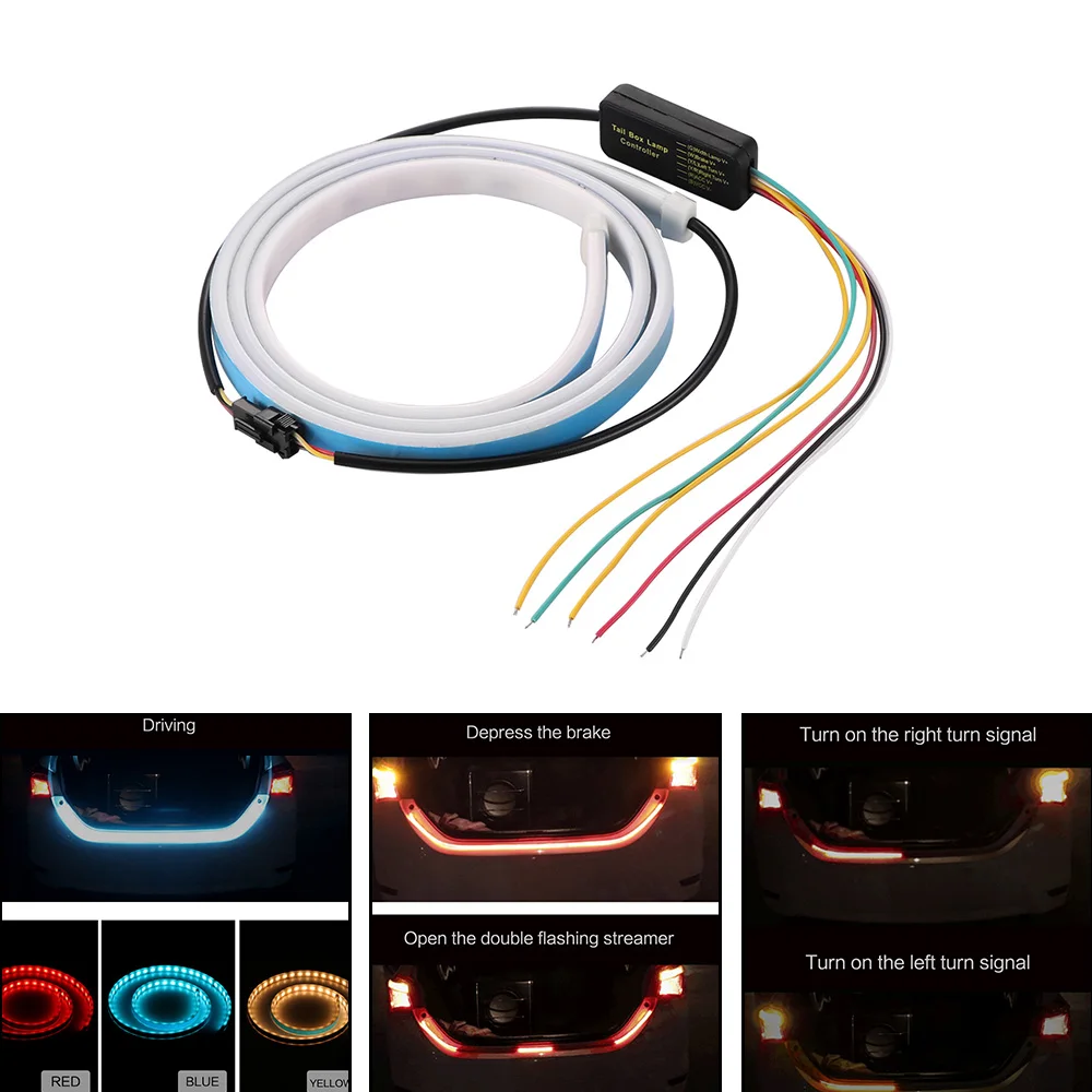 ALLOMN 47 inch Car LED Tail Strip Light Tailgate Rear Lights Bar Strip Waterproof IP6 3 Color with Blue Red Yellow
ALLOMN 47 inch Car LED Tail Strip Light Tailgate Rear Lights Bar Strip Waterproof IP6 3 Color with Blue Red Yellow