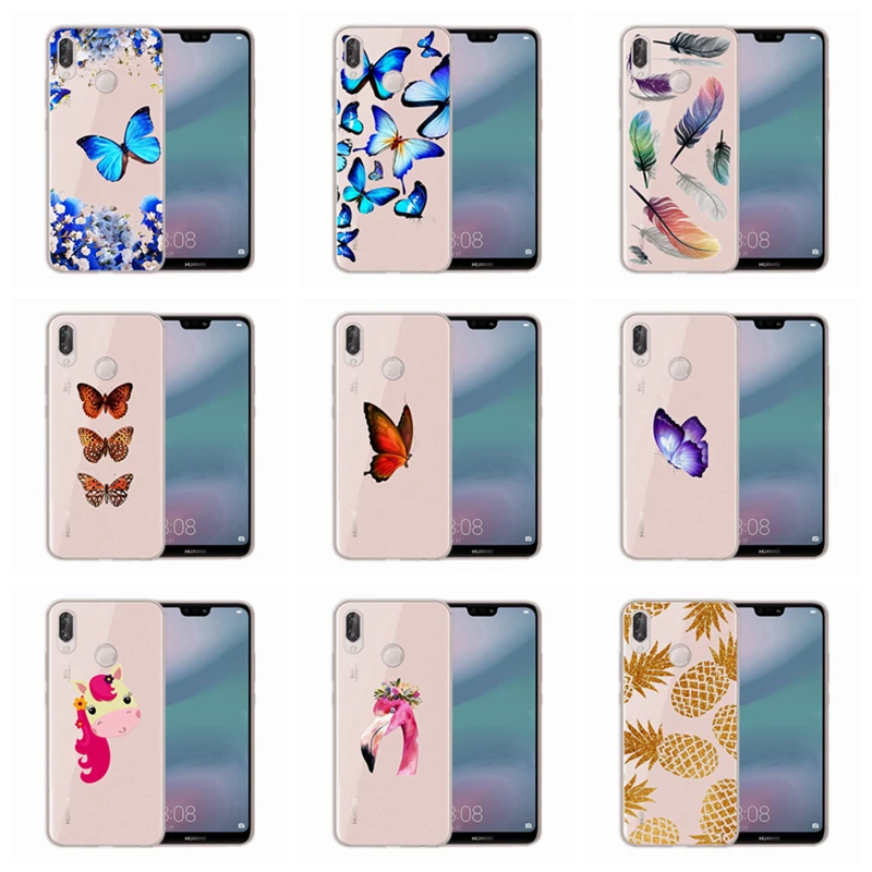 Case For Huawei Honor 7A 8A 8X 8C 9 10 Mate 20 P9 P10 lite/P8 Lite Y5 II Nova 3 Soft Paint Butterfly Pineapple Cover AC645 |