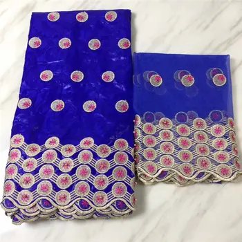 Africa Bazin Riche Getzner Lace Fabric 2018 With Blouse Royal blue Color Beaded Gold Line Embroidered Lace Fabric 5+yards
Africa Bazin Riche Getzner Lace Fabric 2018 With Blouse Royal blue Color Beaded Gold Line Embroidered Lace Fabric 5+yards