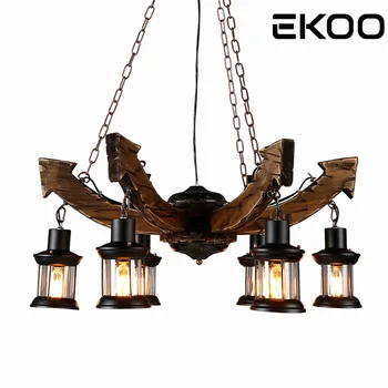 EKOO Vintage Industrial Retro Wood E27 Chandelier Iron Lamp Industrial Rustic Light for restaurant bar Living Room and more
EKOO Vintage Industrial Retro Wood E27 Chandelier Iron Lamp Industrial Rustic Light for restaurant bar Living Room and more