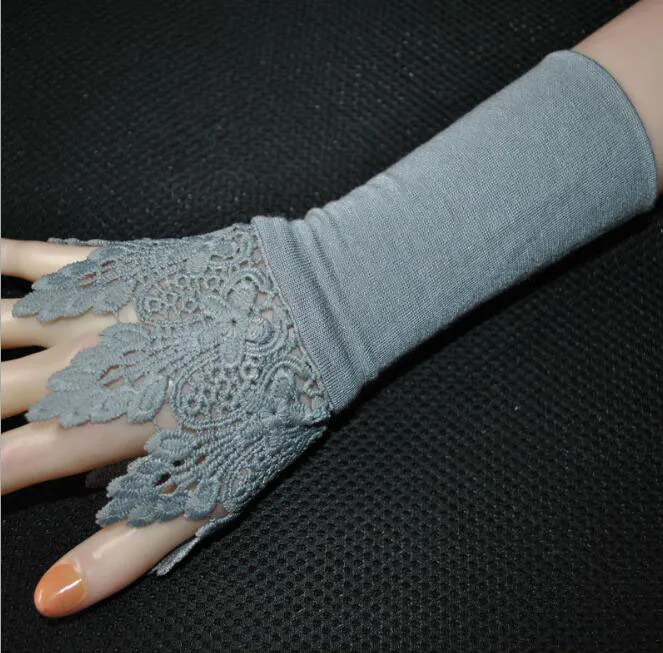

Decorated Cuff Fake sleeves autumn and winter wild sweater decorative sleeves flounces buttoned wrist sleeves lace pleated wrist