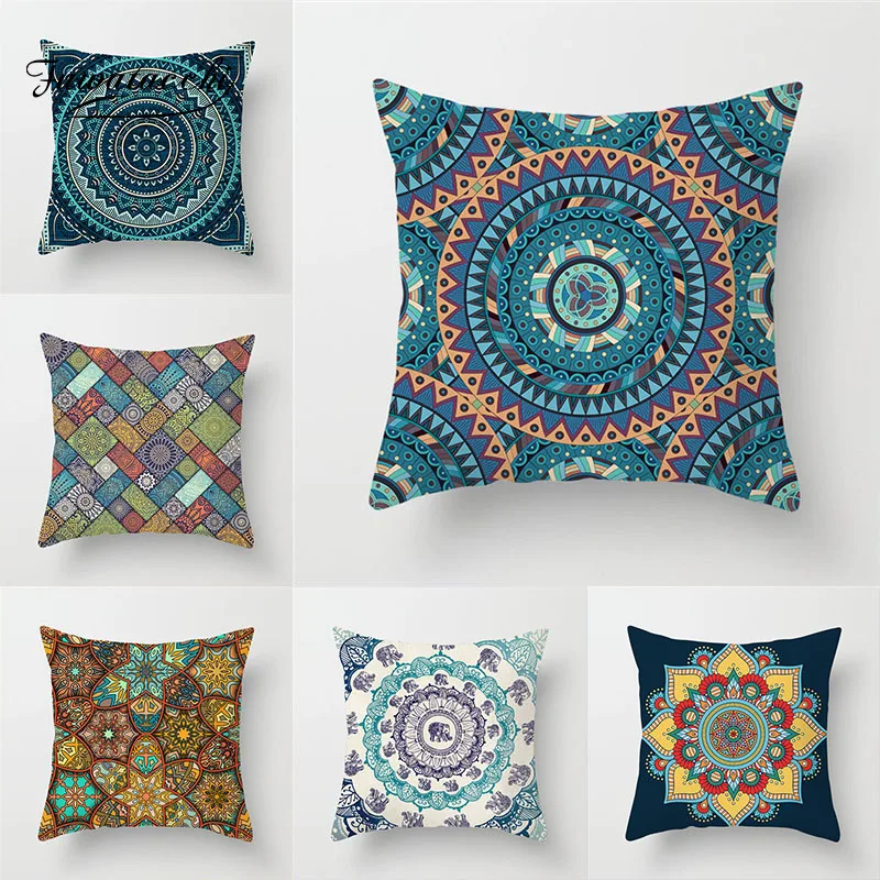 Fuwatacchi Mandala Pattern Cushion Cover Woven Linen Geometric Pillow Cover For Car Home Sofa Decorative Pillowcase 45cm*45cm
Fuwatacchi Mandala Pattern Cushion Cover Woven Linen Geometric Pillow Cover For Car Home Sofa Decorative Pillowcase 45cm*45cm