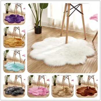 Soft Artificial Sheepskin Rug Flower Shape Carpets Bedroom Mat Artificial Wool Warm Hairy Carpet Fur Area Rugs
Soft Artificial Sheepskin Rug Flower Shape Carpets Bedroom Mat Artificial Wool Warm Hairy Carpet Fur Area Rugs