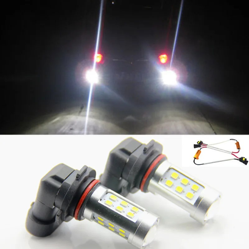 2x 9006/HB4 светодиодный проектор Противотуманные фары DRL 12 Вт без ошибок для Volkswagen Golf