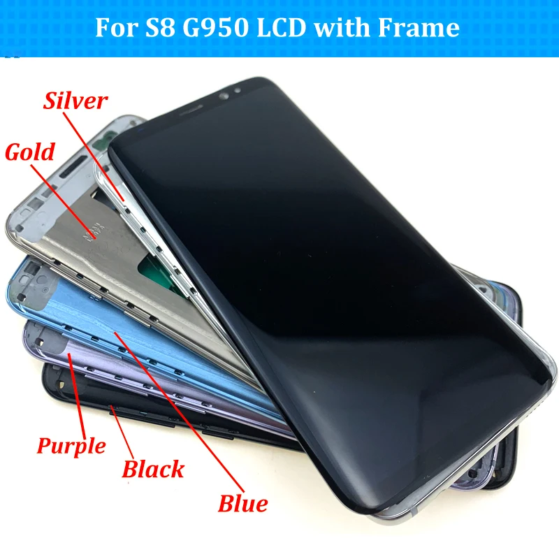 5.8" Super Amoled for Samsung Galaxy S8 G950 G950F LCD Display Touch Screen Digitizer for Galaxy S8 plus G955 With Frame
5.8" Super Amoled for Samsung Galaxy S8 G950 G950F LCD Display Touch Screen Digitizer for Galaxy S8 plus G955 With Frame