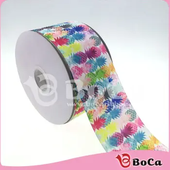 Hot sale 3" 75MM rainbow color pineapple print series heat transfer grosgrain ribbon accept custom
Hot sale 3" 75MM rainbow color pineapple print series heat transfer grosgrain ribbon accept custom