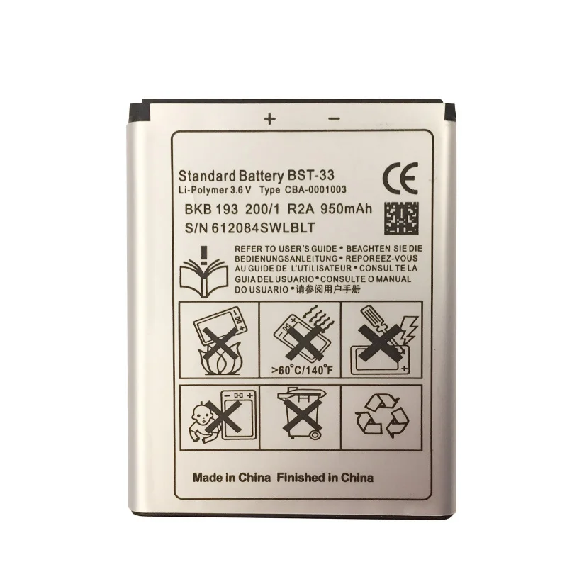 BST-33 BST 33 Phone Battery For Sony Ericsson K530i K550i K630i K660i K790i K800i M600i P1i Z800 V800 W850 W900 W950 K800 M600
BST-33 BST 33 Phone Battery For Sony Ericsson K530i K550i K630i K660i K790i K800i M600i P1i Z800 V800 W850 W900 W950 K800 M600