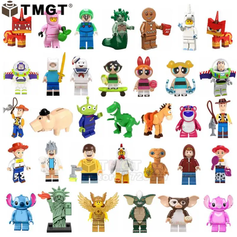 Single Sale Buzz Lightyear Toy Story E.T Stitch Rick and Morty Stay Puft Building Blocks Toys for Children
Single Sale Buzz Lightyear Toy Story E.T Stitch Rick and Morty Stay Puft Building Blocks Toys for Children