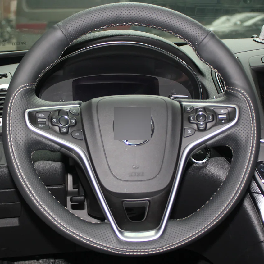 Black Genuine Leather Hand-stitched Car Steering Wheel Cover for Buick Regal Opel Insignia 2014 2015
Black Genuine Leather Hand-stitched Car Steering Wheel Cover for Buick Regal Opel Insignia 2014 2015