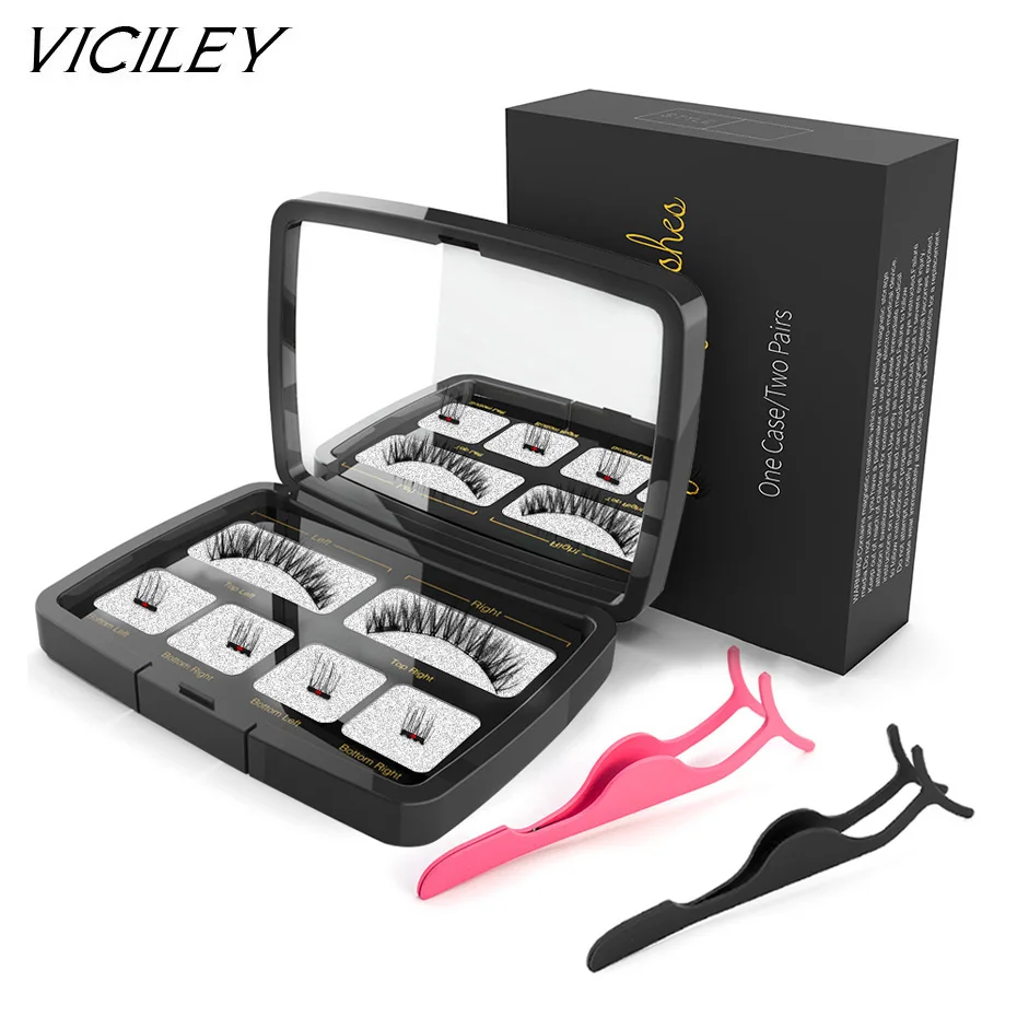 VICILEY magnetic eyelashes handmade makeup tool full strip false eyelashes with gift box handmade makeup tool super soft SCT10-1 
VICILEY magnetic eyelashes handmade makeup tool full strip false eyelashes with gift box handmade makeup tool super soft SCT10-1